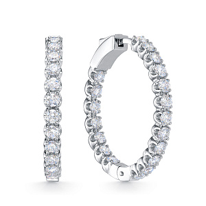 Серьги из белого золота с бриллиантами