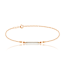 Браслет декоративный из красного золота с фианитом