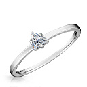 Кольцо из серебра с фианитом