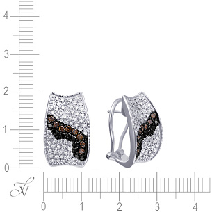 Серьги из белого золота с бриллиантами