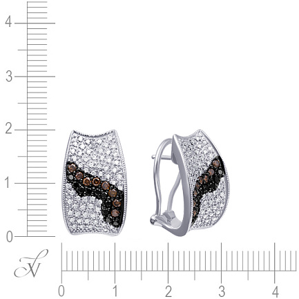 Серьги из белого золота с бриллиантами