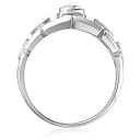 Печатка из белого золота с бриллиантами