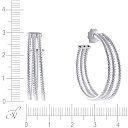 Серебряные серьги конго