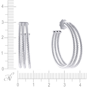 Серебряные серьги конго