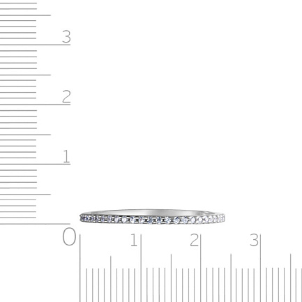 Кольцо из серебра с фианитом