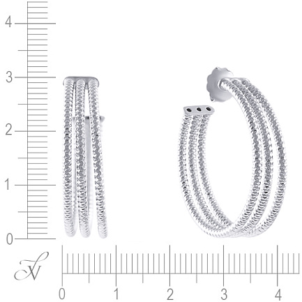 Серебряные серьги конго