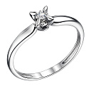 Кольцо из белого золота с бриллиантом