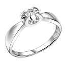 Кольцо из белого золота с бриллиантом