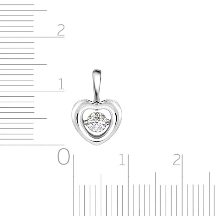 Подвеска из белого золота с бриллиантом