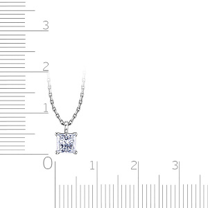 Колье из белого золота с бриллиантом