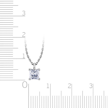 Колье из белого золота с бриллиантом