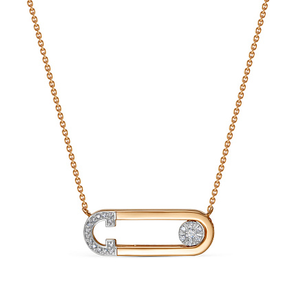 Колье из красного золота с бриллиантами