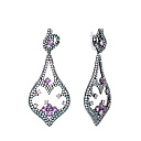 Серьги с английским замком из комбинированного золота