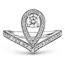 Кольцо из белого золота с бриллиантами