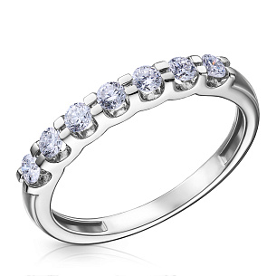 Кольцо из белого золота с бриллиантом