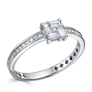 Кольцо из платины с бриллиантом