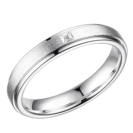 Кольцо из серебра с бриллиантом