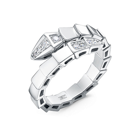 Кольцо из белого золота с бриллиантами