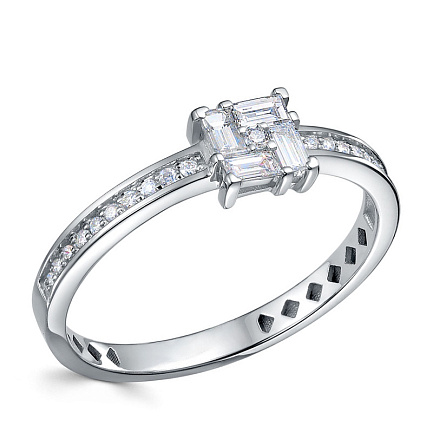 Кольцо из платины с бриллиантами