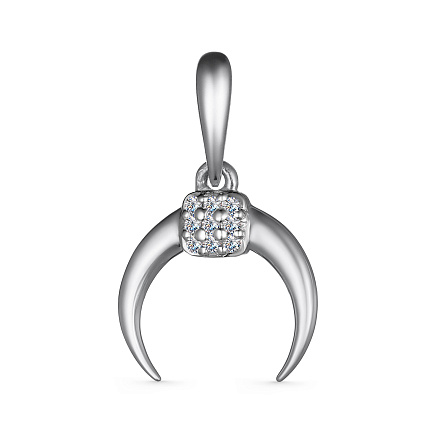Подвеска из белого золота с бриллиантами
