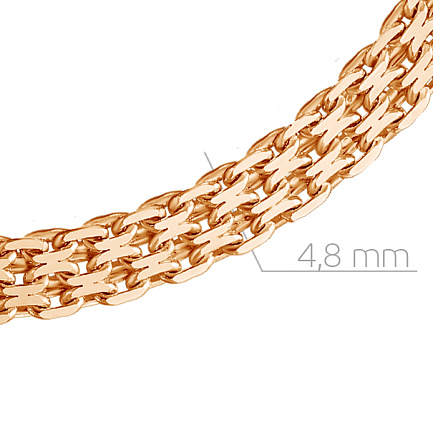 Браслет автомат из красного золота