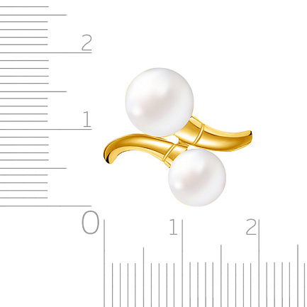 Кольцо из желтого золота с жемчугом