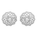 Серьги с английским замком из серебра с фианитом