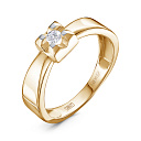 Кольцо из желтого золота с бриллиантом