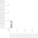 Подвеска из белого золота с бриллиантом