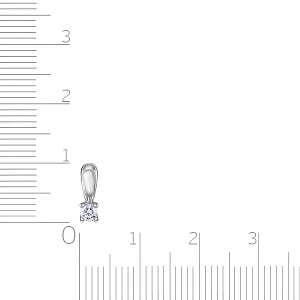 Подвеска из белого золота с бриллиантом