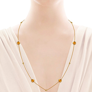 Сотуар из желтого золота с цитринами