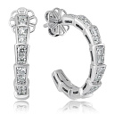 Серьги из белого золота с бриллиантами
