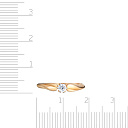 Кольцо помолвочное из красного золота с бриллиантом