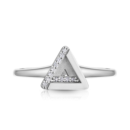 Кольцо из белого золота с бриллиантом