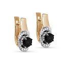 Серьги с английским замком из красного золота