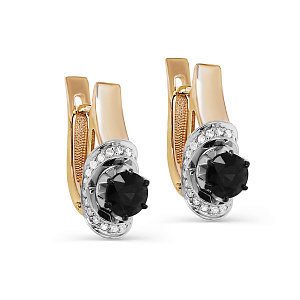 Серьги с английским замком из красного золота