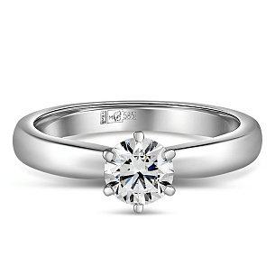 Кольцо из белого золота с бриллиантом