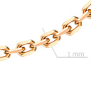 Цепь автомат из серебра с позолотой, плетение якорное