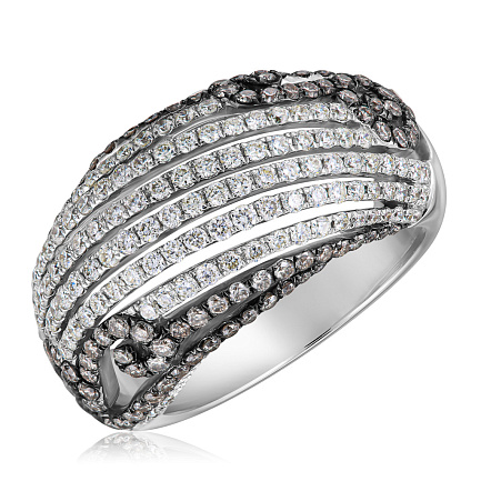 Кольцо из белого золота с бриллиантами