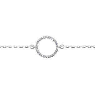 Браслет декоративный из белого золота с бриллиантами