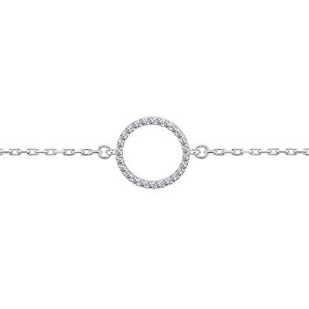 Браслет декоративный из белого золота с бриллиантами