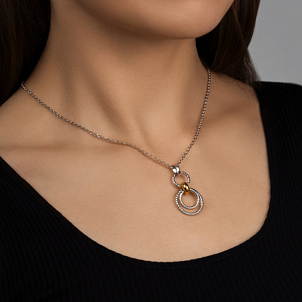 Колье из серебра с позолотой