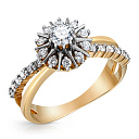 Кольцо из желтого золота с бриллиантами