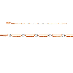 Браслет декоративный из красного золота с бриллиантами