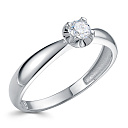 Кольцо из белого золота с бриллиантом