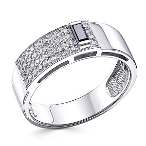 Кольцо из белого золота с бриллиантами