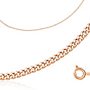 Цепь автомат из красного золота, плетение панцирное