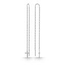 Серьги из серебра с фианитом