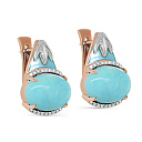 Серьги с английским замком из красного золота