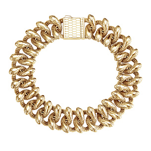 Браслет декоративный из серебра с позолотой